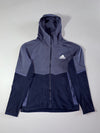 Adidas Navy Colorblock Tech Zip Hoodie –(S)
