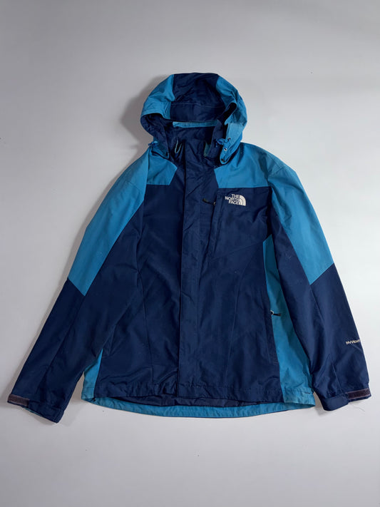 The North Face HyVent Colorblock Ski Jacket – Navy & Blue Hooded Shell (L/XL)