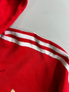 Adidas Originals Red 3-Stripes Full-Zip Hoodie with Gold Trefoil (M)