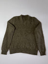 Vintage 90s Polo by Ralph Lauren Olive Green Lambswool V-Neck Sweater – Burgundy Pony (S)