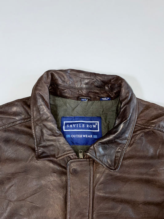 Savie Row Premium Original Pure Leather Jacket (2XL)