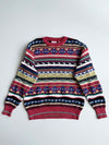 Magnificio Florence Multicolor Aztec Knit Sweater (Made in Italy) (M)