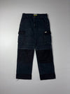 Holmes Workwear Black Double-Knee Cargo Pants (W:34) (L:41.5)