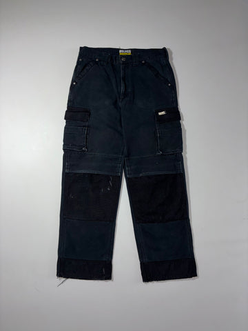 Holmes Workwear Black Double-Knee Cargo Pants (W:34) (L:41.5)