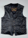 Dallas The Original Genuine Leather Vest –Black  (L/XL)