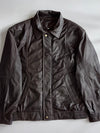 Leather Clothes by R&G Bomber Jacket – Dark Brown (XL/2XL)