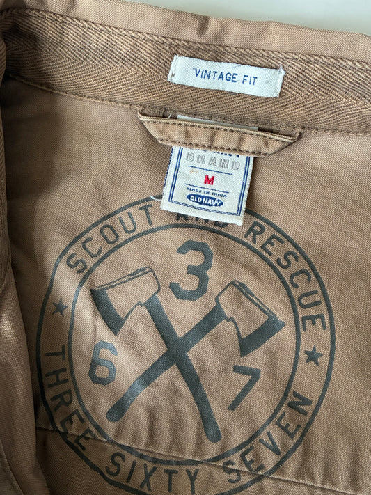 Old Navy Brown Military Utility Shirt(M/L)