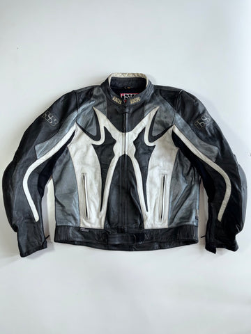 IXS Premium CE Kevlar Pure Leather Motorcycle Racing Jacket (Paded)(XL)