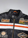 Vintage USA Classic Racing Leather Jacket Castrol, Goodyear, Michelin, Veedol Patches (L/XL)