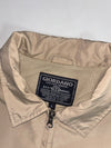 Giordano Beige Zip-Up Harrington Jacket with Mesh Lining & Flap Chest Pocket (L)