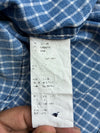 Edo Katsu Indigo Blue Check Embroidered Wave Short Sleeve Shirt – (M)