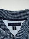 Tommy Hilfiger Navy Micro Check Short Sleeve Button-Down Shirt (2XL)