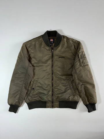 Dickies MA-1 Style Bomber Jacket Olive Green, (XL)