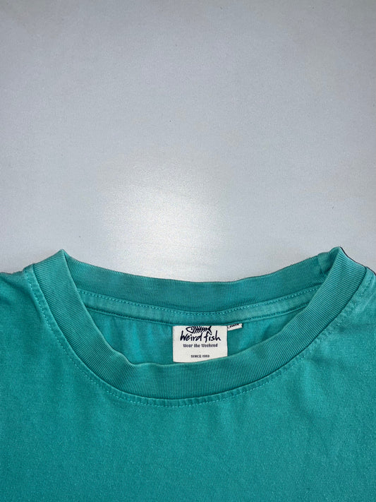 Weird Fish Embroidered Logo T-Shirt – Teal/Mint (2XL)