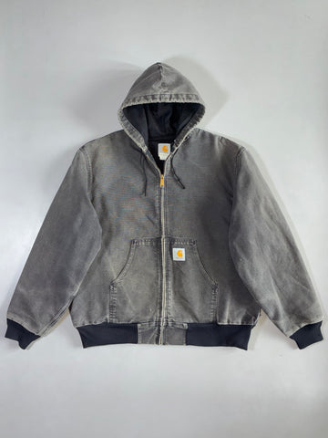 Carhartt Faded Grey Hooded Work Jacket (XL/2XL)