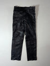 Vintage Louis Black Leather Five Pocket Biker Pants (W:28) (L:36)