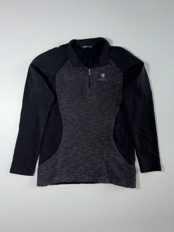 Black Yak Black & Charcoal Quarter-Zip Fleece Pullover – 95 (S)