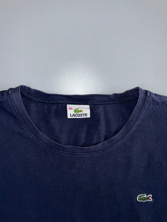Lacoste Navy Crewneck Tee — Classic (XL)