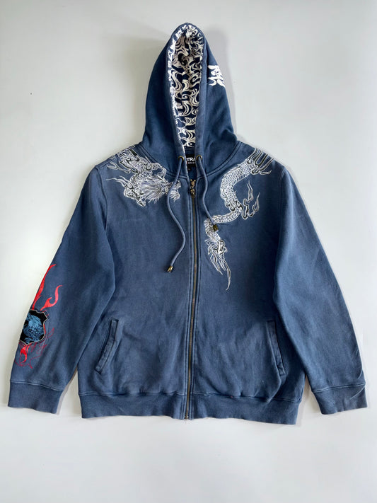 Vintage Big Train’s Premium Japanese Dragon Embroidered Hooded Jacket (XL)