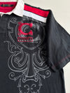 Coogi Australia Y2K Black Rugby Polo with Embroidered Crest(2Xl)
