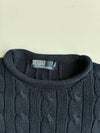 Polo Ralph Lauren Classic Cable-Knit Black Crewneck Sweater(2XL/3XL)