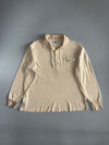 Lacoste Vintage Long Sleeve Pocket Polo — Cream (XL)