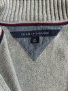 Tommy Hilfiger Grey Full-Zip Mock Neck Knit Sweater (S/M)