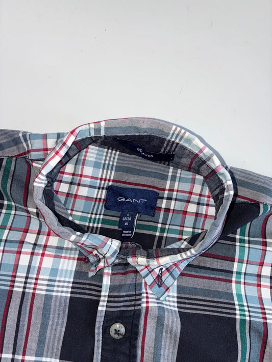 Gant Relaxed Fit Plaid Flannel Shirt (Xs)