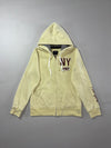Abercrombie & Fitch NY Yellow Full-Zip Graphic Hoodie (M)