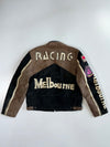 Vintage Skelton 1962 “Melbourne” Suede Leather Racing Moto Jacket  Benzene Patch Biker (L)
