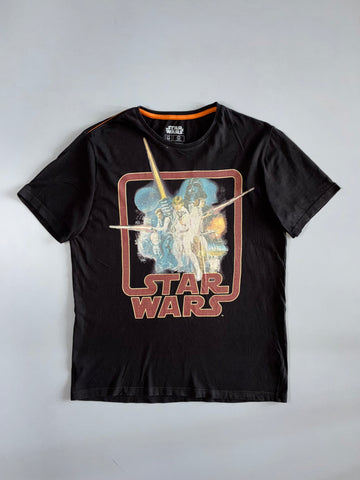 Star Wars A New Hope Vintage Poster Graphic T-Shirt Black (M)