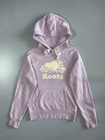 Roots Canada Classic Beaver Logo Hoodie Lavender Mauve (XS)