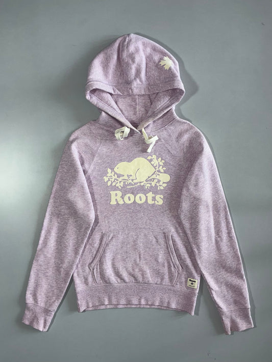 Roots Canada Classic Beaver Logo Hoodie Lavender Mauve (XS)