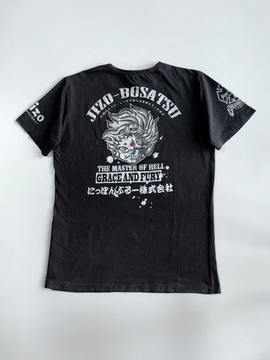 Uncarbi x Jizo-Bosatsu | Japanese Skull Graphic T-shirt (S)