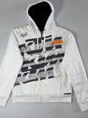 Fox Racing x KTM White Sherpa-Lined Zip-Up Hoodie (2XL)