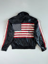 Vintage USA Flag Leather Racing Jacket (2XL/3XL)