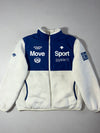 Vintage Descente White Blue Fleece Zip-Up Jacket (L)
