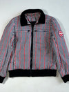 Vintage Fairwhale Red Navy Gingham Check Bomber Jacket (M)