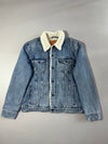Levi's Sherpa-Lined Light Wash Denim Trucker Jacket –(XL)