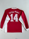 Vintage 90s Adidas Long Sleeve Football Jersey Red White(2Xl)