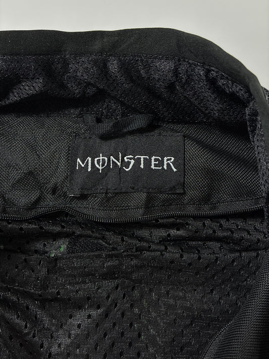 Monster Energy Black & Neon Green Mesh Biker Jacket Paded (L)