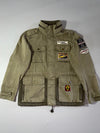 Vintage Jeep Spirit Olive M-65 Style Field Jacket with Patches (M/L)