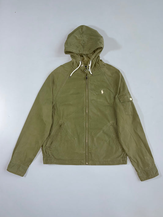 Polo Ralph Lauren | Hooded Zip Jacket | Olive Green (M)