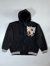 Pelle Pelle Crest Logo Zip Hoodie Black Embroidered (XL)