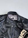 Vanucci by Enrico Vanucci High-Class Motorbikewear Chevron Stripe Leather Moto Jacket (S)