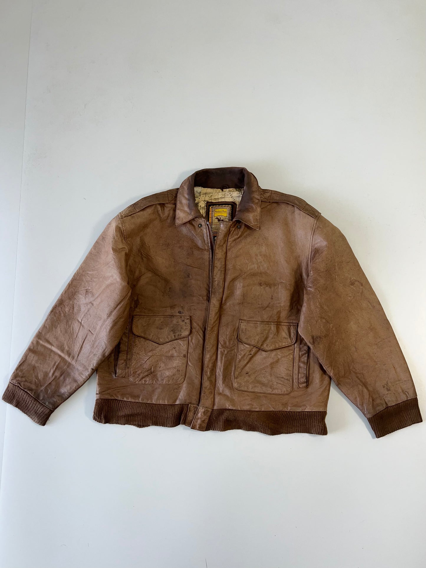 !                                                                                                                                                Super Premium Hunters Run ORiginal Leather Jacket (L/XL)
