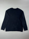 Chaps Ribbed Crewneck Sweater – Black (XL)