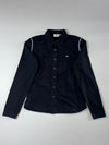 Lacoste Contrast Trim Button-Up Shirt Women’s  - Black (XS)
