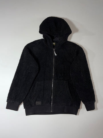 Eider | Black Sherpa Zip-Up Hoodie | (L)