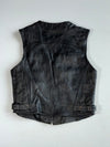 Vintage Hein Gericke Classic Gear Black Leather Biker Vest (S)